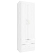 Guarda Roupa Atalaia 2 Portas 2 Gavetas Solteiro Evidencia Cor Branco Guarda Roupa Atalaia 2 Portas 2 Gavetas Solteiro Evidencia Cor Branco