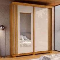 Guarda roupa athena 2 pts la 180 - cinamomo/off white/cinamomo - acp