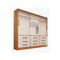 Guarda-Roupa Athenas 3 Portas 9 Gavetas Bianchi Guarda-Roupa Athenas 3 Portas 9 Gavetas Bianchi