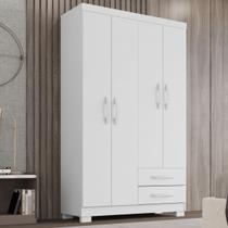 Guarda Roupa Baby Bela 4 Portas 2 Gavetas Quarto Infantil Bebê Nene Grande Robusto Corredica Telescopica Cabideiro Meninas Princesas Meninos