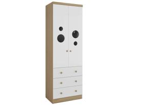 Guarda Roupa Bebê Moveis Peroba Bolinha 02 portas 03 gav MDF Guarda Roupa Bebê Moveis Peroba Bolinha 02 portas 03 gav MDF