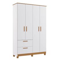 Guarda roupa Bebe Permobili Jujuba 4 portas 2 gavetas MDF - Guarda roupa Bebe Permobili Jujuba 4 portas 2 gavetas MDF -