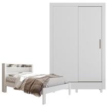Guarda Roupa Bélgica 2 Portas e Cama Casal Invicta Branco Brilho - Santos Andirá Guarda Roupa Bélgica 2 Portas e Cama Casal Invicta Branco Brilho - Santos Andirá