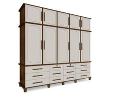 Guarda Roupa Berlim Quarto Casal 5 Portas 12 Gavetas com Maleiro Luapa Móveis Guarda Roupa Berlim Quarto Casal 5 Portas 12 Gavetas com Maleiro Luapa Móveis