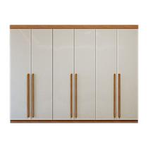 Guarda-Roupa Bertha 6 Portas Amêndoa e Off White Da Lopas 230x270x51