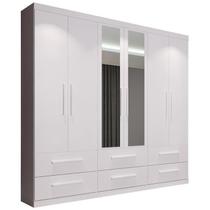 Guarda-Roupa Branco 6 Portas Casal Édez Pegasus, Espelhos