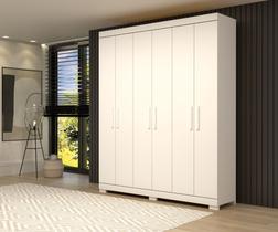 Guarda Roupa Branco Solteiro CAsal Lana 06 Portas100% MDF - ACP Móveis Guarda Roupa Branco Solteiro CAsal Lana 06 Portas100% MDF - ACP Móveis