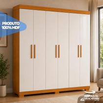 Guarda Roupa Branco Solteiro CAsal Lana 06 Portas100% MDF - ACP Móveis Guarda Roupa Branco Solteiro CAsal Lana 06 Portas100% MDF - ACP Móveis