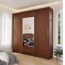 Guarda Roupa Buzios Casal 3 Portas Correr 4 Gavetas Panan