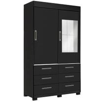 Guarda Roupa Buzios Com Espelho Solteiro 2 Portas 6 Gavetas Rud Rack Cor Preto Guarda Roupa Buzios Com Espelho Solteiro 2 Portas 6 Gavetas Rud Rack Cor Preto