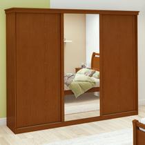 Guarda-roupa Caleb 276cm 3 Portas 3 Gavetas 9 Prateleiras 1 Porta Glass