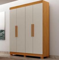 Guarda Roupa Canadá 4 Pts 100%MDF Cinamomo/Off - Leifer