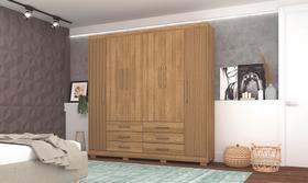 Guarda Roupa Canadá 6 Portas Nature Brisa Vila Rica