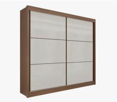 Guarda Roupa Cancun 2 Portas 100%MDF Castanho/Off - DDoro Guarda Roupa Cancun 2 Portas 100%MDF Castanho/Off - DDoro