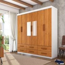 Guarda-Roupa Cancun 6 Portas 6 Gavetas com Espelho Multimóveis CR35553 Guarda-Roupa Cancun 6 Portas 6 Gavetas com Espelho Multimóveis CR35553