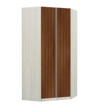 Guarda-roupa Canto 2 Portas Crema Com Nogueira Dourado Guarda-roupa Canto 2 Portas Crema Com Nogueira Dourado