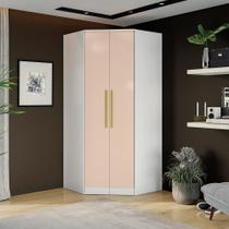 Guarda-Roupa Canto 2 Pts Kappesberg Adapt Branco/Macadâmia