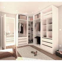 Guarda Roupa Canto 3 Peças, 6 Gavetas, 4 Cabideiros Branco Guarda Roupa Canto 3 Peças, 6 Gavetas, 4 Cabideiros Branco
