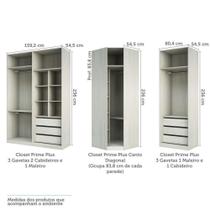 Guarda Roupa Canto 6 Gavetas, 4 Cabideiros Legno Crema Guarda Roupa Canto 6 Gavetas, 4 Cabideiros Legno Crema