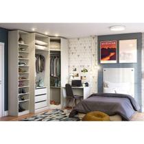 Guarda Roupa Canto Cabeceira E Escrivaninha Legno Crema