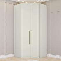 Guarda Roupa Canto Closet Modulado 2 Portas 3 Gavetas Branco/Areia HP Guarda Roupa Canto Closet Modulado 2 Portas 3 Gavetas Branco/Areia HP