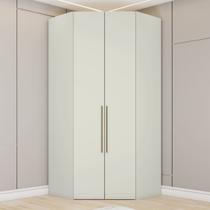 Guarda Roupa Canto Closet Modulado 2 Portas 3 Gavetas Led Predileto Henn