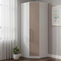 Guarda-Roupa Canto Oblíquo 1 Porta 100% MDF Requinte+ Branco/Line/Duna Guarda-Roupa Canto Oblíquo 1 Porta 100% MDF Requinte+ Branco/Line/Duna