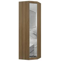 Guarda Roupa Canto Obliquo 70cm Espelho Delphi Avelã L01 - Mpozenato