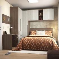 Guarda Roupa Canto Queen 5 Portas 4 Gavetas Vanilla com Legno Crema Connect Luciane Móveis
