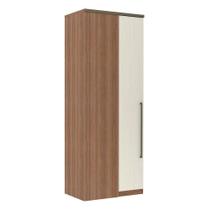 Guarda Roupa Canto Reto 1 Porta 90cm Vanilla Com Linho