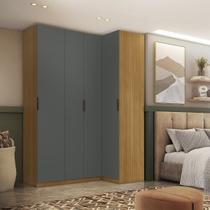 Guarda Roupa Canto Reto 4 Portas MDF Altezza Clean Belmax