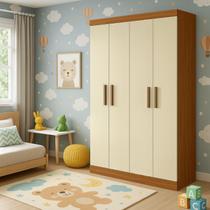 Guarda-roupa Canto Reto 4 Portas Paris Guarda-roupa Canto Reto 4 Portas Paris