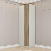 Guarda-roupa Canto Reto Modulado 1 Porta Seletto Henn - Areia HP/Jequitibá