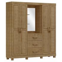 Guarda Roupa Capela Madeira Maciça 4P 3G 183 cm 1143 Freijo Milani Store