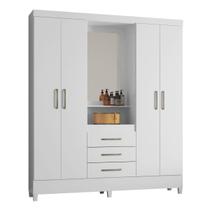 Guarda Roupa Capelinha 4P Pérsia Flex Branco ou Rosa 165cm Guarda Roupa Capelinha 4P Pérsia Flex Branco ou Rosa 165cm