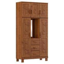 Guarda Roupa Capelinha 5 Portas 3 Gavetas Cobre Imbuia - FN