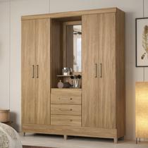 Guarda-roupa Capelinha com Espelho 4 Portas Persia Guarda-roupa Capelinha com Espelho 4 Portas Persia