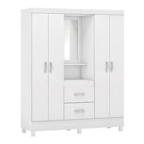 Guarda Roupa Capelinha Lord 4 Portas Flex Branco com Espelho - Demóbile Guarda Roupa Capelinha Lord 4 Portas Flex Branco com Espelho - Demóbile