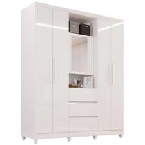 Guarda Roupa Capelinha Master Solteiro com Espelho 5 Portas 3 Gavetas Imop Cor Branco Guarda Roupa Capelinha Master Solteiro com Espelho 5 Portas 3 Gavetas Imop Cor Branco