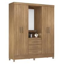 Guarda Roupa Capelinha Pérsia 4 Portas Amêndola com Espelho - Demóbile Guarda Roupa Capelinha Pérsia 4 Portas Amêndola com Espelho - Demóbile