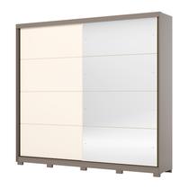 Guarda Roupa Casal 02 Portas Deslizantes com Espelho 03 Gavetas Dream D350 Avelã Off White - Henn Guarda Roupa Casal 02 Portas Deslizantes com Espelho 03 Gavetas Dream D350 Avelã Off White - Henn