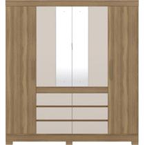 Guarda Roupa Casal 04 Portas Com Espelho 66510 Amendola Off White Demobile Guarda Roupa Casal 04 Portas Com Espelho 66510 Amendola Off White Demobile