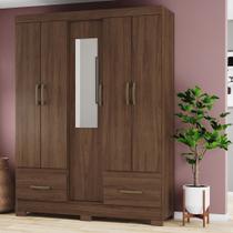 Guarda Roupa Casal 05 Portas 02 Gavetas Chale Briz