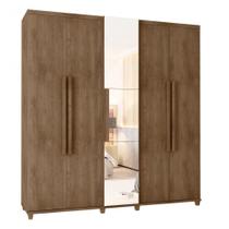 Guarda Roupa Casal 05 Portas com Espelho Munique Freijó - RV Móveis Guarda Roupa Casal 05 Portas com Espelho Munique Freijó - RV Móveis