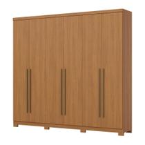 Guarda Roupa Casal 06 Portas 03 Gavetas New Jade D345 Cinamomo - Henn