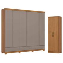 Guarda Roupa Casal 06 Portas 09 Gavetas Imperial D344 com Armário Multiuso Margarida Cinamomo Avelã - Henn Guarda Roupa Casal 06 Portas 09 Gavetas Imperial D344 com Armário Multiuso Margarida Cinamomo Avelã - Henn