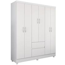 Guarda Roupa Casal 06 Portas 62920 Branco Rosa Flex Demobile