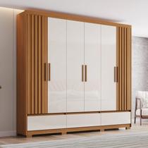 Guarda-roupa Casal 06 Portas com Detalhe Ripado 03 Gavetas Externas Kaian Guarda-roupa Casal 06 Portas com Detalhe Ripado 03 Gavetas Externas Kaian
