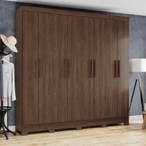Guarda Roupa Casal 08 Portas 04 Gavetas B51 Briz Castanho Hp