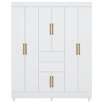 Guarda Roupa Casal 08 Portas 82060 Branco Demobile Branco Guarda Roupa Casal 08 Portas 82060 Branco Demobile Branco
